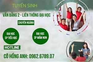 Thông báo tuyển sinh hệ Liên thông từ Trung cấp lên Đại học ngành Sư phạm Tiểu học năm 2025